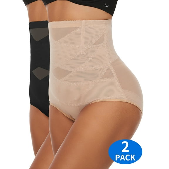 MISS COCOLI Tummy Control Shapewear Panties for Women High Waisted Body Shaper Underwear Girdle Panty