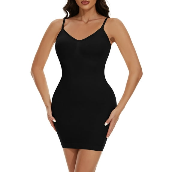 MISS COCOLI Women's Shapewear Slips for Under Dresses Tummy Control Dress Slips Smoothing Body Shaper