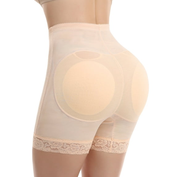 MISS COCOLI Womens Butt Lifter Padded Lace Panties Tummy Control Underwear Smoothing Hip Enahncer Body Shaper Boyshorts