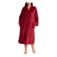 thumbnail image 1 of MISS ELAINE Intimates Maroon Solid Sleepwear Robe Plus Size: 1X, 1 of 2