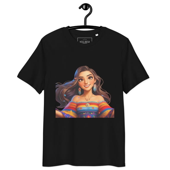 MISS IRISH® Unisex Latin American Heritage Birthday Queen Organic Cotton T-shirt (Black, 2XL)