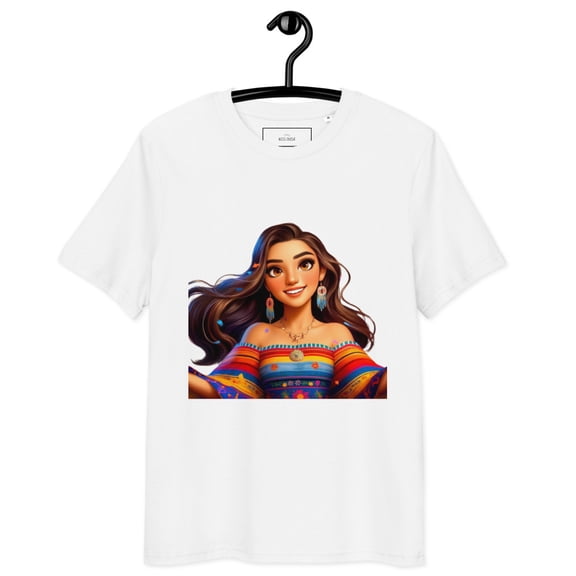 MISS IRISH® Unisex Latin American Heritage Birthday Queen Organic Cotton T-shirt (White, S)