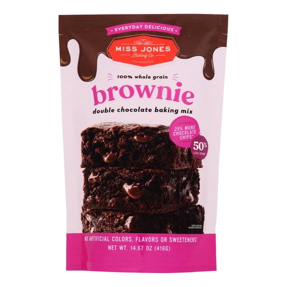 MISS JONES BAKI - Everyday Delight Chocolate Brownies - 14.67 Oz, Case of 6