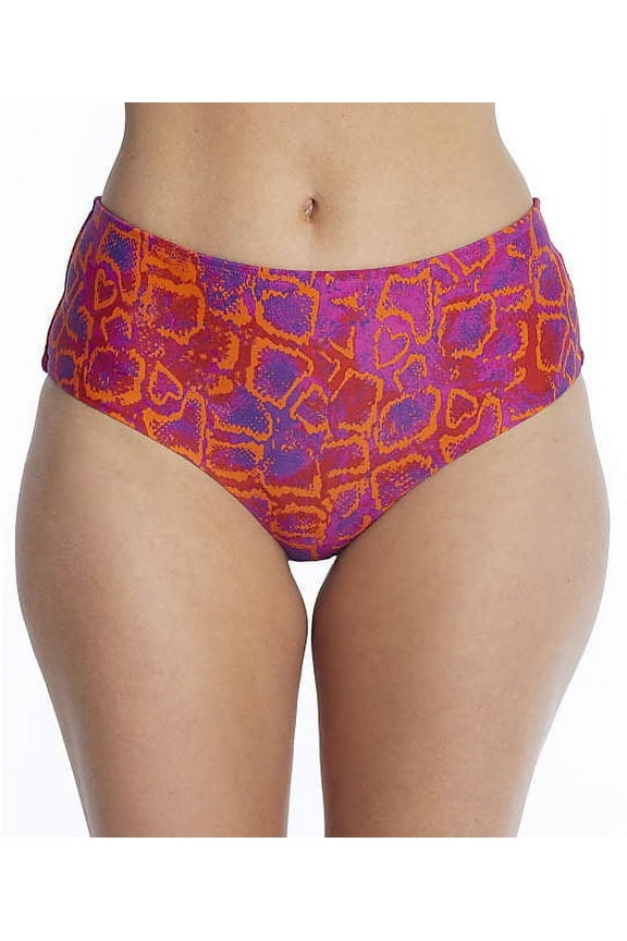 Snake Print Rumba Mid-Rise Bikini Swim Bottom, US Large, NWOT