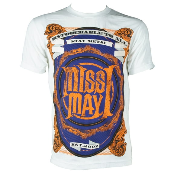 MISS MAY I Metal Crest Logo T-Shirt S