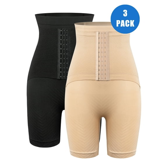 MISS MOLY 2 PACK Womens Firm Tummy Control Shorts High Waist Postpartum Compression Shapewear Belly Slimming Underwear