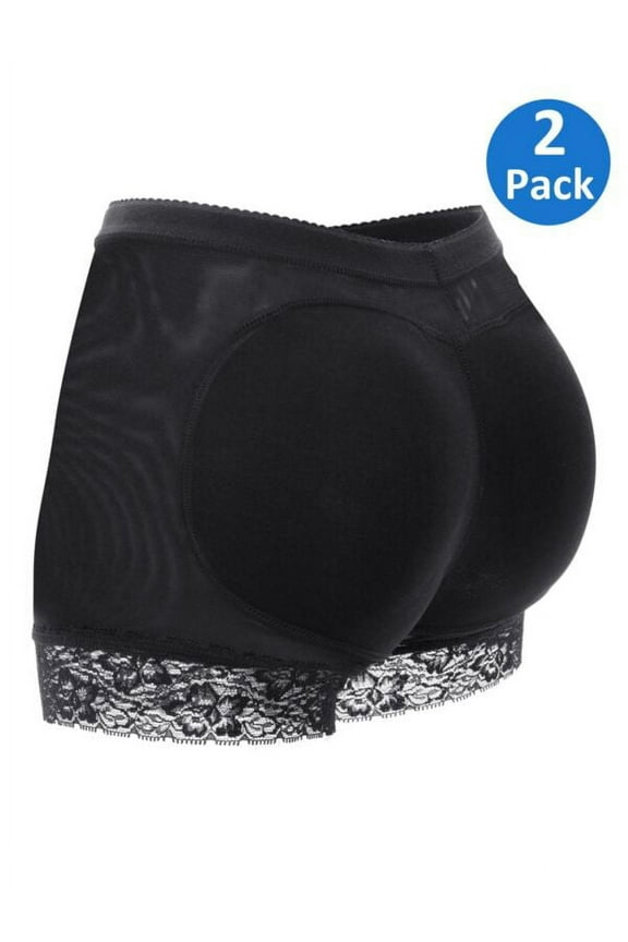 MISS MOLY 2 Pack Padded Butt Lifter for Women Control Brief Hip Enhancer Seamless Shapewear Slimming with Pads Underwear