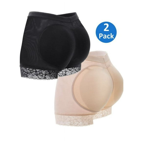 MISS MOLY 2 Pack Padded Butt Lifter for Women Control Brief Hip Enhancer Seamless Shapewear Slimming with Pads Underwear