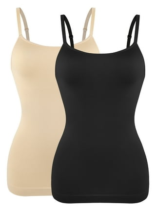 Shapewear Tank Tops for Women Spaghetti Strap Tank Tops for Women White  Camisole for Women Shapewear for Women Tummy Control, Black+nude, XX-Large  : Buy Online at Best Price in KSA - Souq
