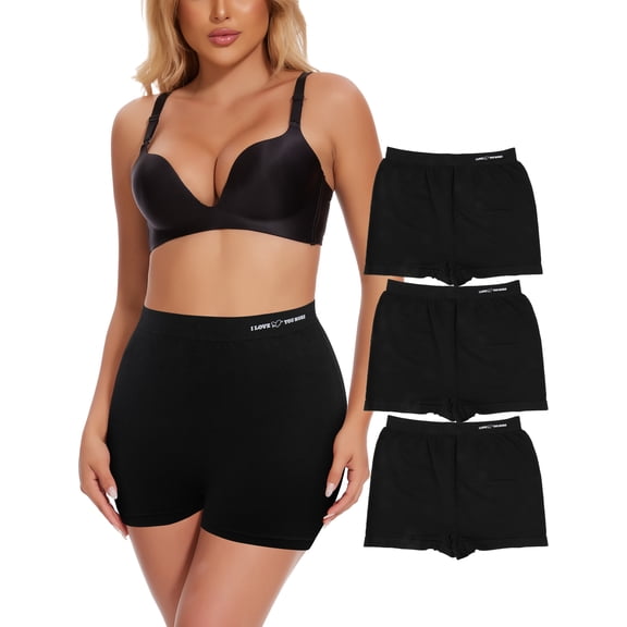 MISS MOLY 3 Pack Women Underwear Tummy Control Seamless Shapewear Butt Lifter Shorts Gift for V day