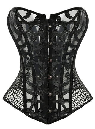 Corsetto Donna MISS MOLY In Ecopelle - Taglie Forti, Lace Up, Con G-string