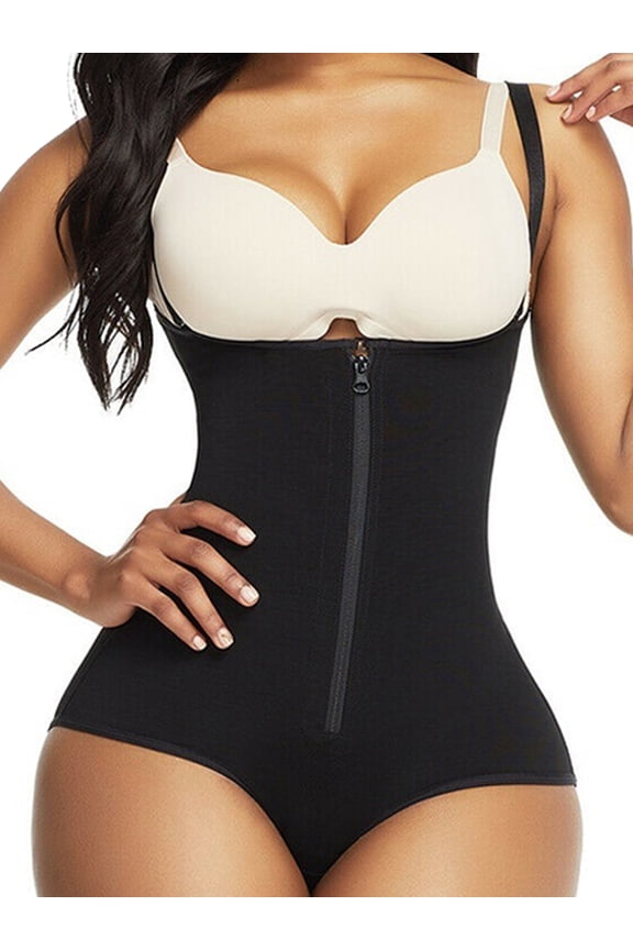Firm Control Shapewear Bodysuit for Women Waist Trainer Body Shaper Tummy Control Corset Zipper Open Bust Bodysuit Butt Lifter