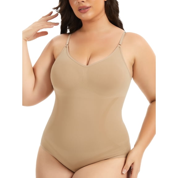 MISS MOLY Plus Size Shapewear Bodysuit for Women Tummy Control Body Shaper Hip Enhancer
