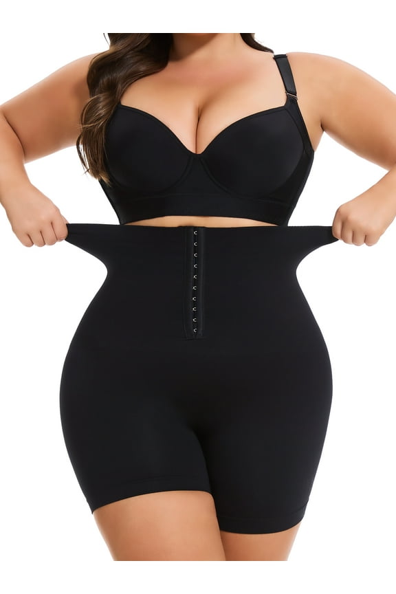 Plus Size Tummy Control Shapewear Shorts for Women High Waisted Body Shaper Waist Compression