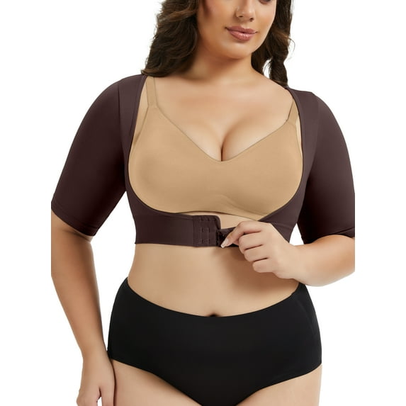MISS MOLY Plus Size Upper Arm Shaper for Women Compression Short Sleeves Shapewear Tops