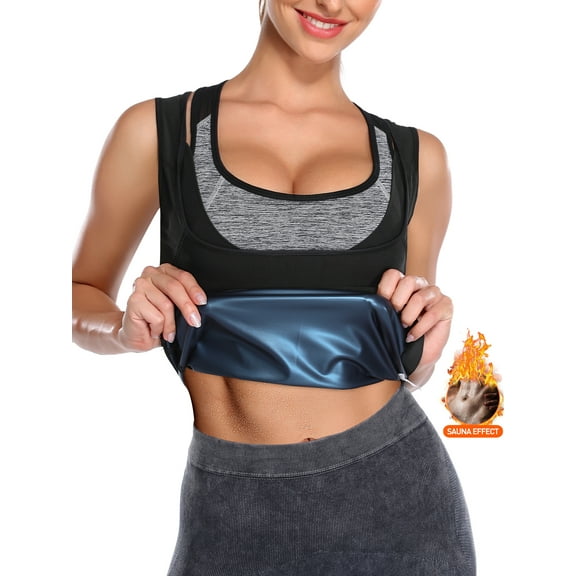 MISS MOLY Premium Workout Tank Top Polymer Sauna Vest for Men Women Shapewear for Weight Loss,Calorie Burning Sweatwear