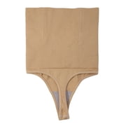 MISS MOLY Sexy Underwear for Women High Waist Thong Shapewear Tummy Control Cincher Beige