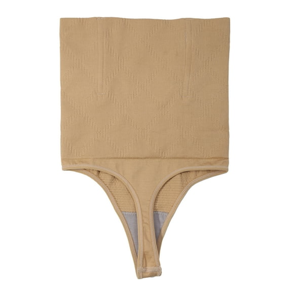 MISS MOLY Sexy Underwear for Women High Waist Thong Shapewear Tummy Control Cincher Beige