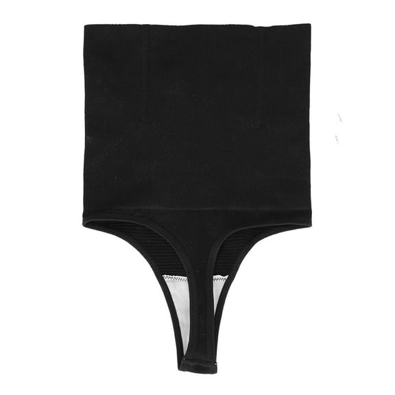 MISS MOLY Sexy Underwear for Women High Waist Thong Shapewear Tummy Control Cincher Black