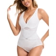 thumbnail image 1 of MISS MOLY Shapewear Bodysuit for Women Tummy Control Body Shaper V Neck Shapewear with Snap Crotch, 1 of 5