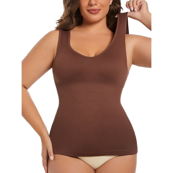 MISS MOLY Shapewear Tummy Control Tank Top Compression Tanks for Women V-Neck Camisole Cami Slimming Body Shaper