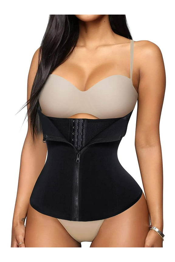 Shapewear for Women's, Waist Trainer Corset Shaper 6 Steel Bones with Hook and Zipper Fix and Breathable