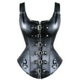 thumbnail image 1 of MISS MOLY Steampunk Punk Rock Faux Leather Buckle-up Corset Bustier Basque Top, 1 of 5