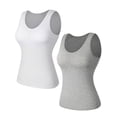 thumbnail image 1 of MISS MOLY Tank Tops for Women Basic Camisole with Built in Bra Casual Wide Strap Sleeveless Layer Vests, 1 of 6