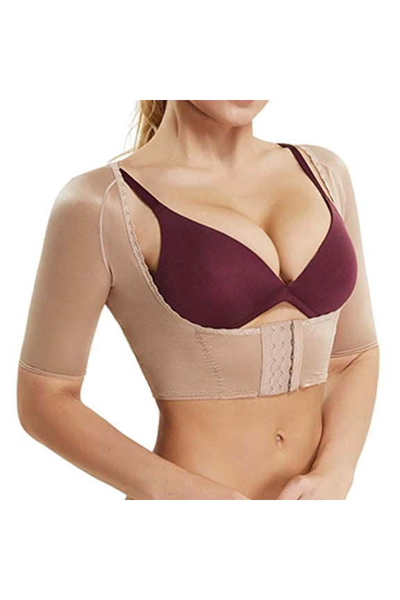 Upper Arm Shaper Post Surgical Slimmer Compression Sleeves Humpback Posture Corrector Tops Shapewear for Women