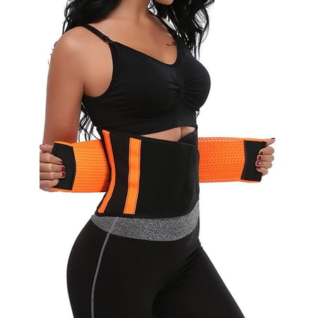 MISS MOLY Waist Trainer Corset Shapewear Belt for Women Modeling Strap Waist Cincher Extra Tummy Control Orange