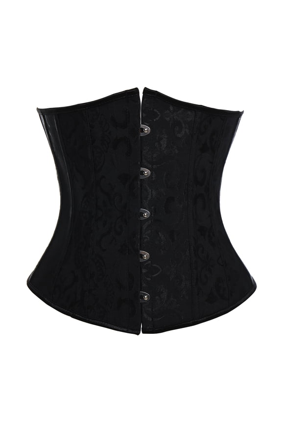 Women Lace Up Boned Corset Bustier Waist Cincher Shapewear, CZ9427