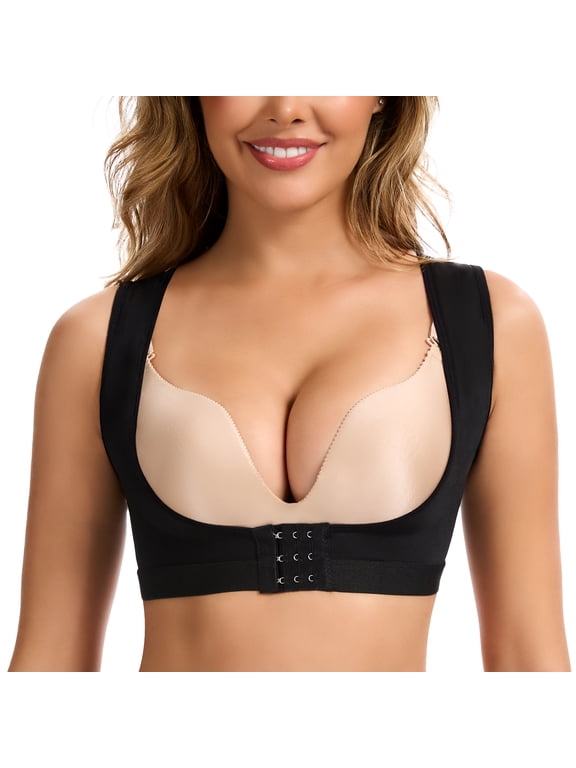 Women Chest Brace Shapewear Tops Push up Body Shaper Vest Sleeveless Support Posture Corrector
