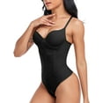 thumbnail image 1 of MISS MOLY Women Seamless Thong Bodysuit Shapewear Tummy Control Body Briefer with Built-In Bra Jumpsuit Tops, 1 of 5