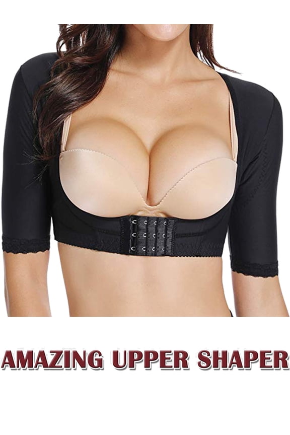 MISS MOLY Women Upper Arm Shaper Body Compression Sleeves Post Surgical Slimmer Humpback Posture Corrector Tops Shapewear