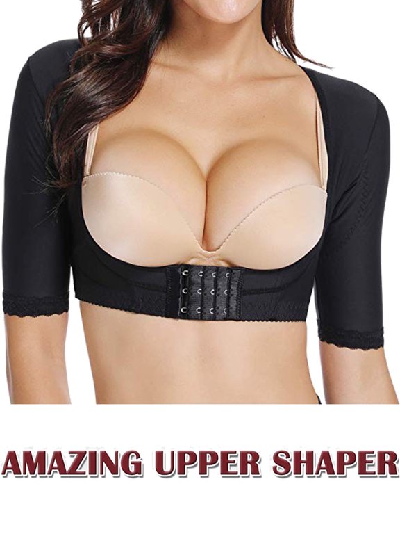 MISS MOLY Women Upper Arm Shaper Body Compression Sleeves Post Surgical Slimmer Humpback Posture Corrector Tops Shapewear