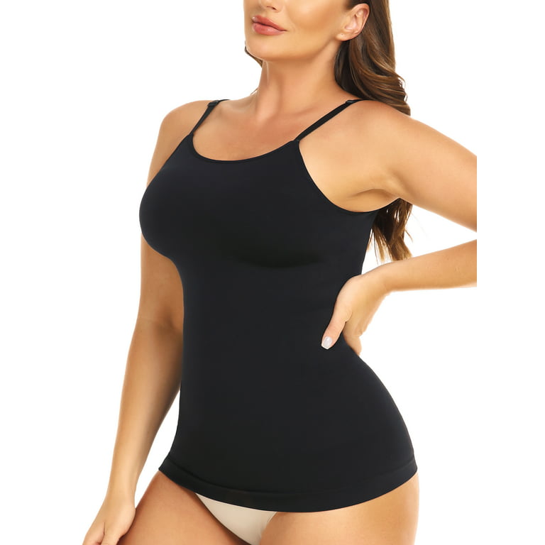 MISS MOLY Women's Cami Shaper Compression Tank Tops Tummy Control  Adjustable Straps Body Shaper Camisoles
