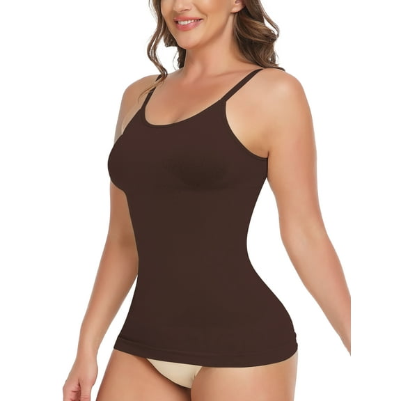 MISS MOLY Women's Cami Shaper Compression Tank Tops Tummy Control Adjustable Straps Body Shaper Camisoles