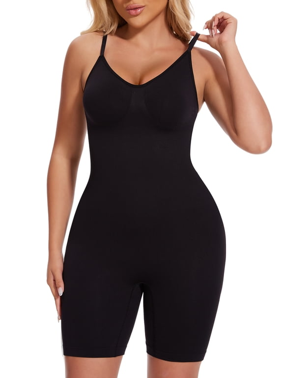 Women's Control Slip Shapers Full Body Shapewear Bodysuits Seamless Thigh Slimmer One Piece Jumpsuit