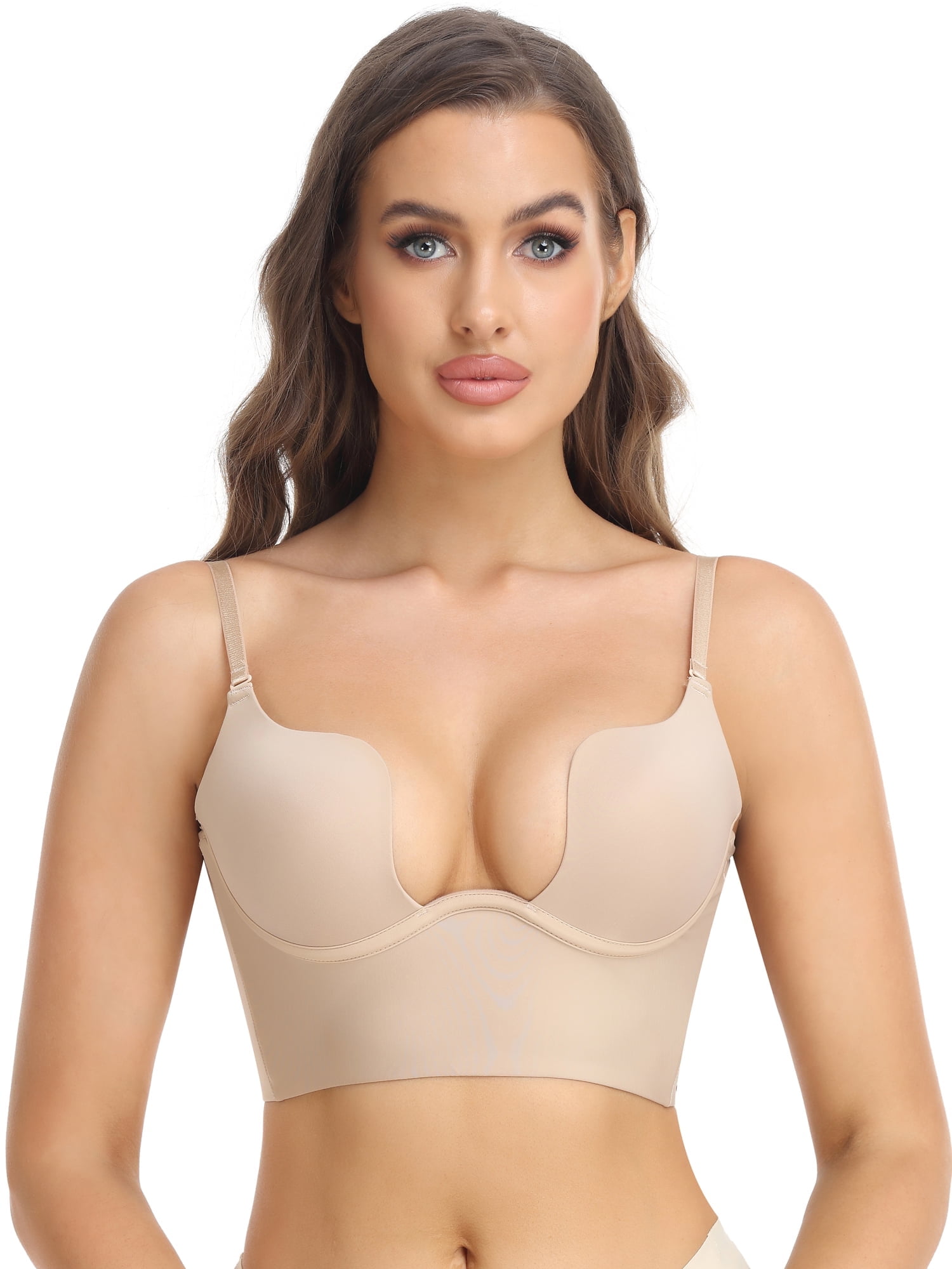 bra for low cut dress ForBaysy Back Women - Push Up, Backless, Low Cut, Multiway, Convertible, Wire Plunge Bra and a very low V back for your backless dresses and gowns Dominique Brie Backless Strapless Bra