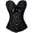thumbnail image 1 of MISS MOLY Women's Lace Up Boned Plus Size Overbust Corset Bustier Bodyshaper Top, 1 of 7