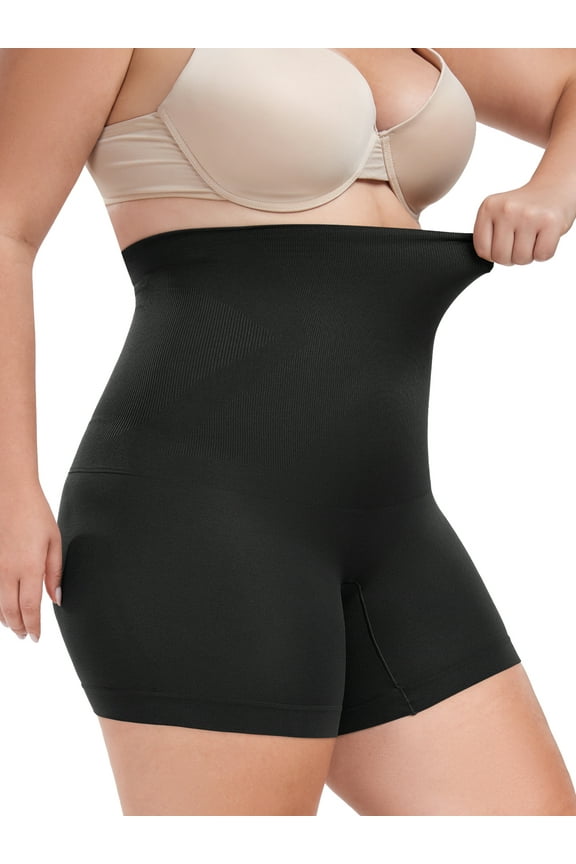 Women's Plus Size Shapewear Tummy Control High Waist Shorts Shaping Boyshorts Butt Lifting Panties
