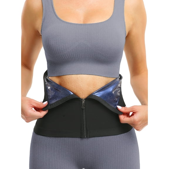 MISS MOLY Women's Sauna Suit Waist Trainer Sweat Enhancing Workout Body Shaper Waist Trimmer Workout Shapewear
