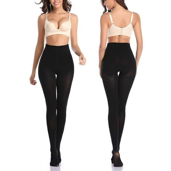 MISS MOLY Women's Super Opaque Coverage Control Top Tights Soft Elastic Pantyhose,2 Pack