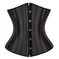 thumbnail image 1 of MISS MOLY Womens Fashion Sexy Body Shaper Underbust Corset Satin Vintage Waist Training Plus Size Black XL, 1 of 6