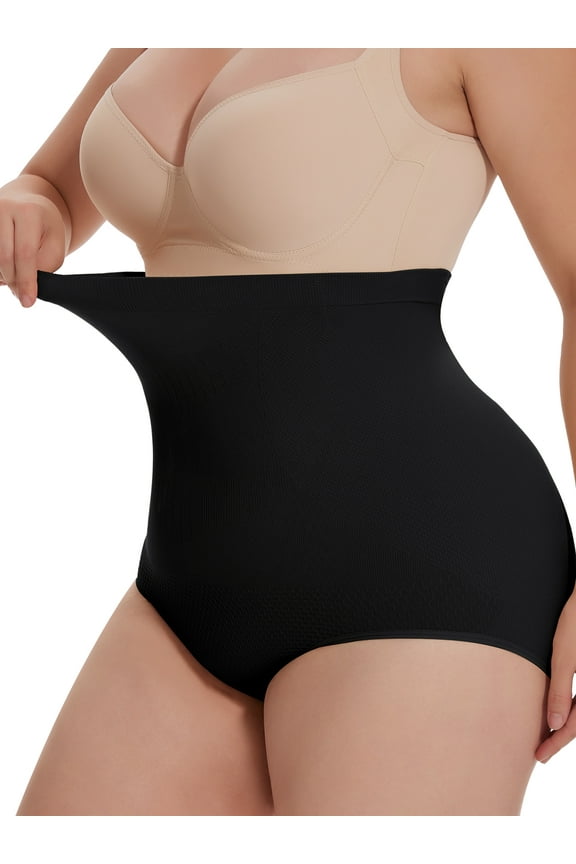 Womens Plus Size Shapewear Panties Tummy Control High Waist Body Shaper