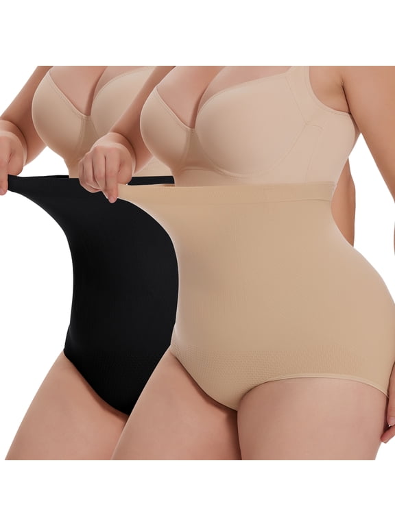 Womens Plus Size Shapewear Panties Tummy Control High Waist Body Shaper