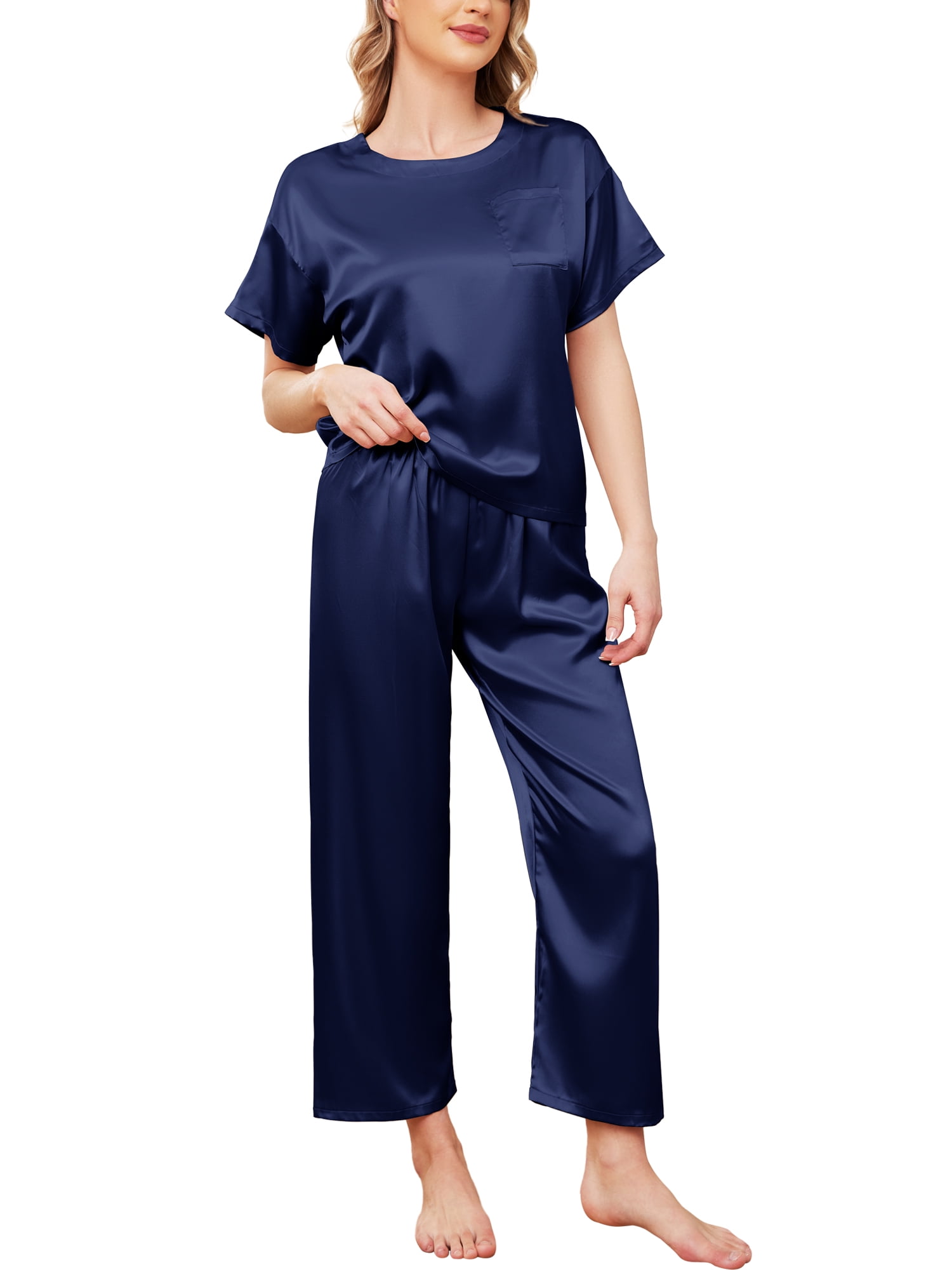 Women's Bamboo Pajama Set - Soft Long Sleeve Sleepwear & Lounge Pants - View #6