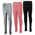 thumbnail image 1 of MISS POPULAR 3-Pack Girls Leggings Size 4-16 Soft Comfortable Cotton Spandex with Elastic Waistband Many Colors, 1 of 5