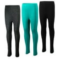 thumbnail image 1 of MISS POPULAR 3-Pack Girls Leggings Size 4-16 Soft Comfortable Cotton Spandex with Elastic Waistband Many Colors, 1 of 4