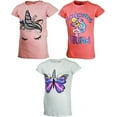 thumbnail image 1 of MISS POPULAR Girls 3-Pack Short Sleeve T-Shirts – Super Soft Cotton Graphic Tees with Unicorn & Glitter Print (Combo A, Size 7/8), 1 of 5